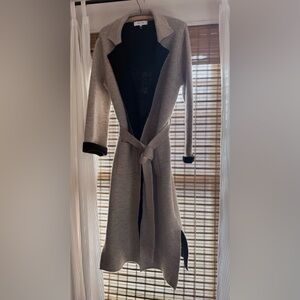 John + Jenn Black and Beige Knit Cardigan